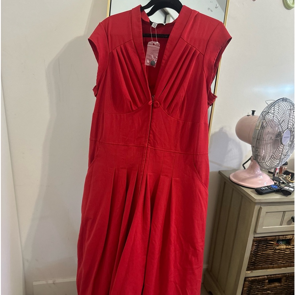 Ms. Candy Cane Floss Red/Pink Jumpsuit